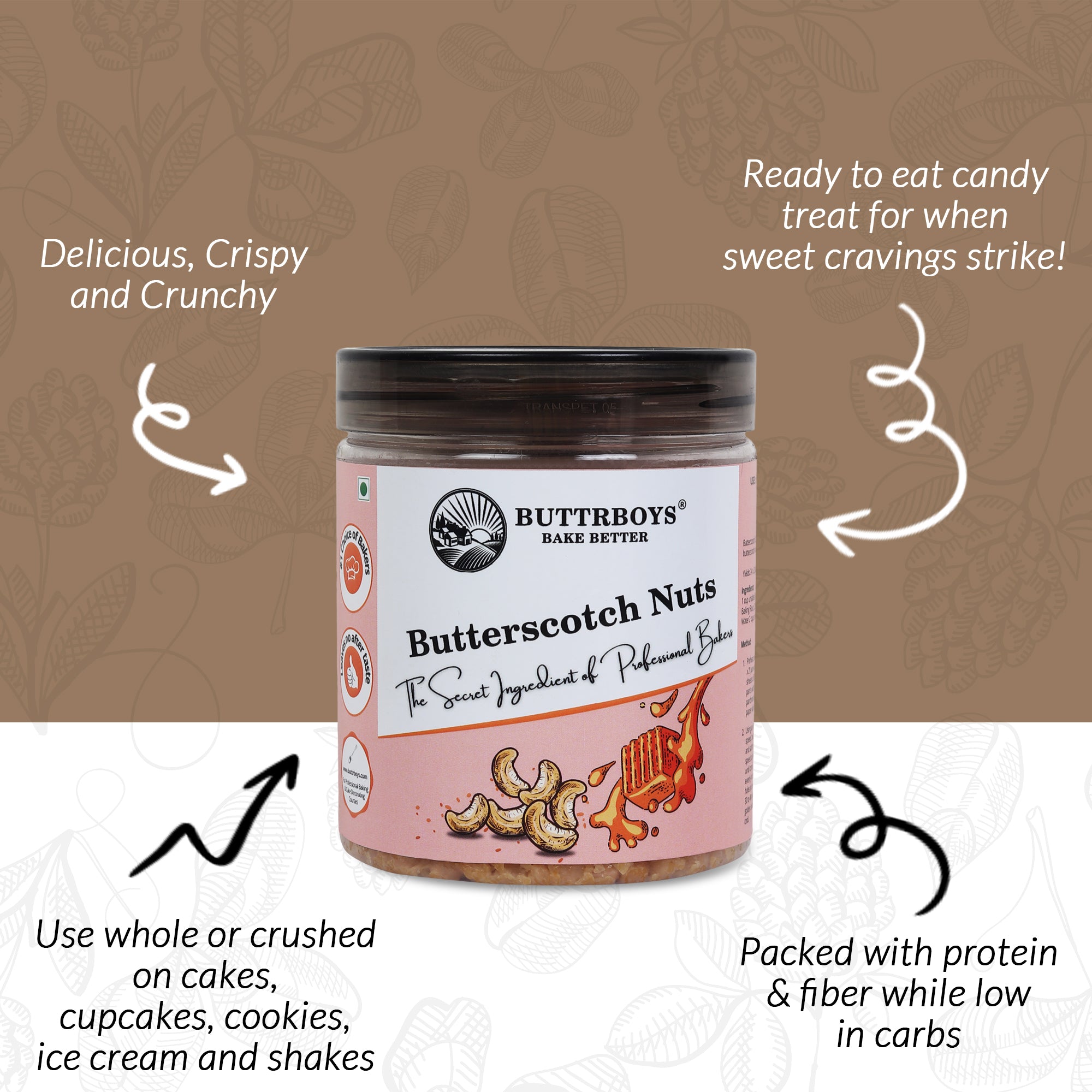 BULK BUTTERSCOTCH NUTS 2.5KG