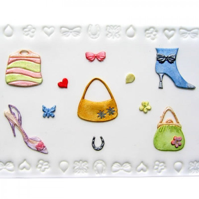 PATCHWORK SHOES BAGS AND CONFETTI CUTTER