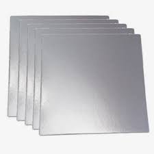 BOARD 12 INCH SQUARE SILVER PACK OF 10