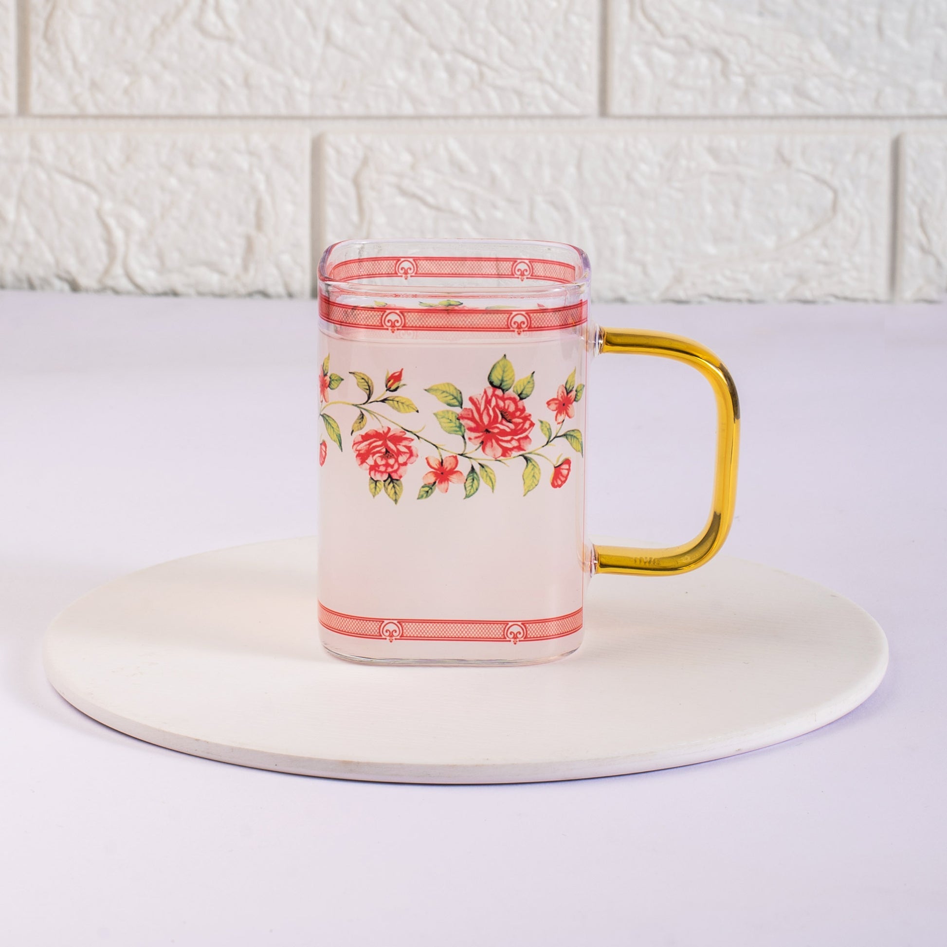 Shrub Roses Square Mugs Set of 2
