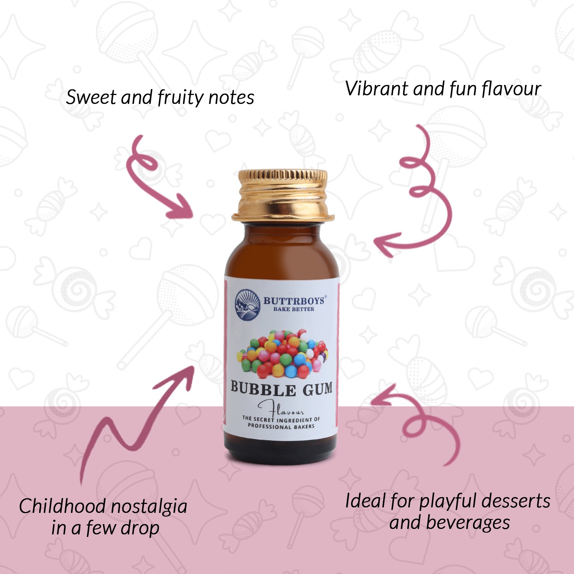 BUTTRBOYS BUBBLE GUM FLAVOUR, 20ML, A CCDS BRAND