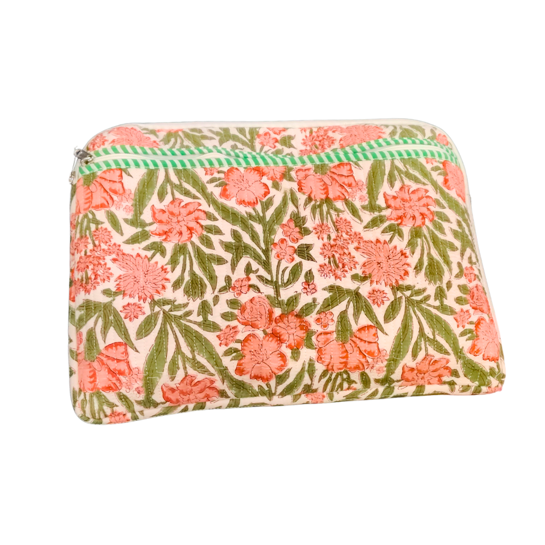 Coral Garden Quilted Laptop Case