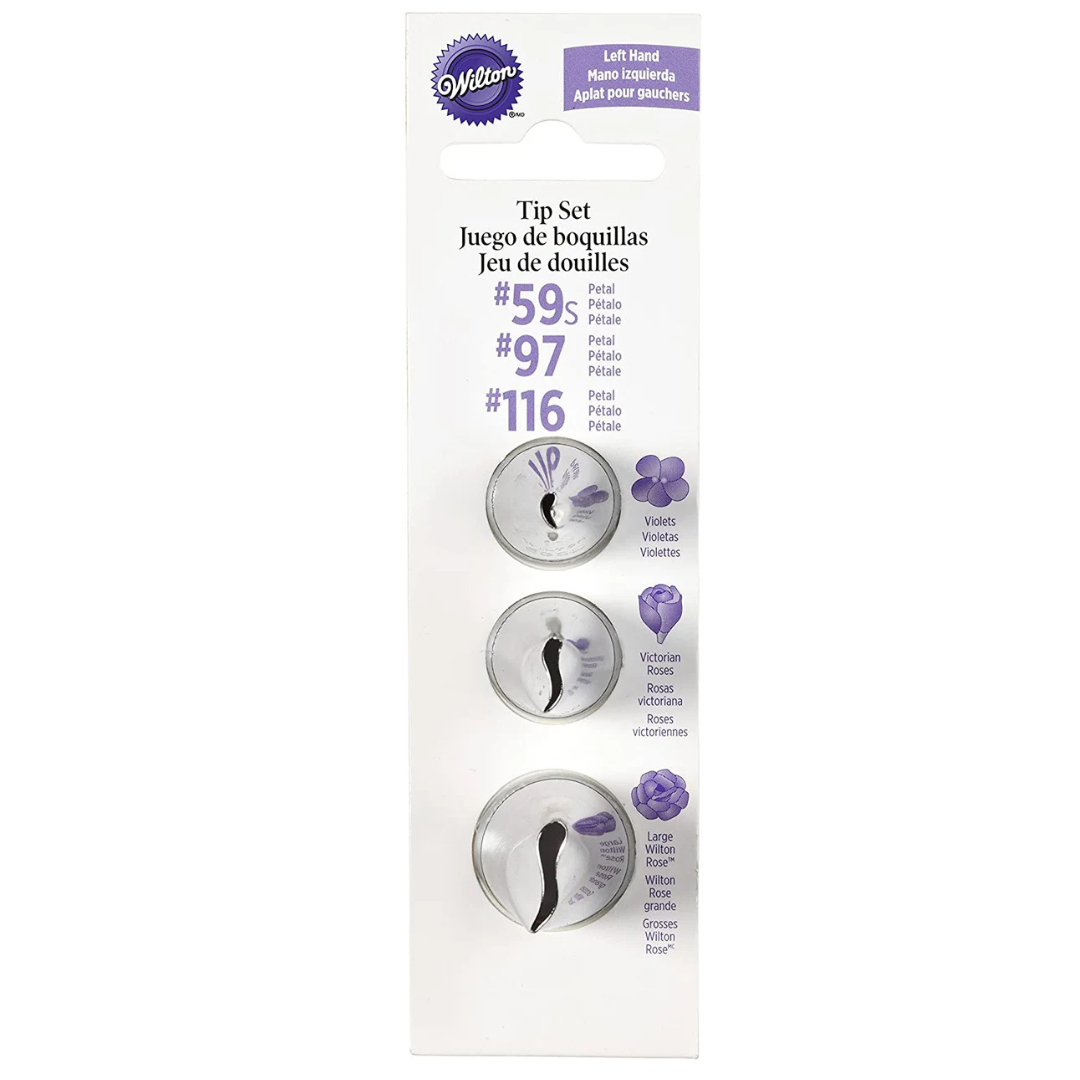Wilton Left-Handed Petal Tip Set, Set of 3