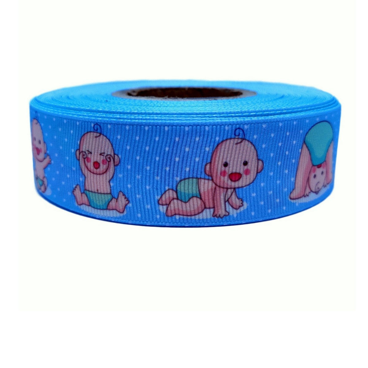 BABY SHOWER LIGHT BLUE BABY BOY GROSGRAIN RIBBON VALUE PACK ROLL