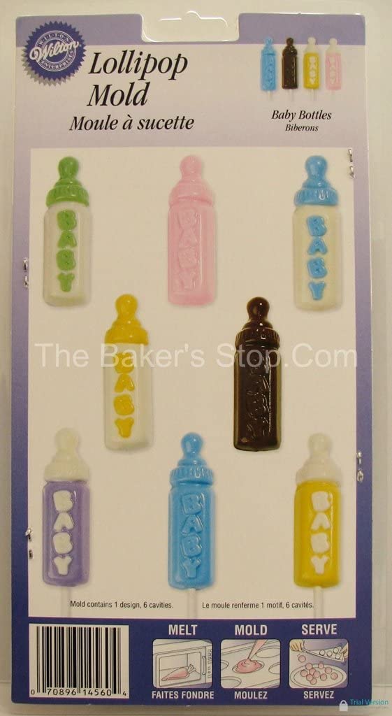 CANDY MOLD BABY BOTTLES LOLLIPOP