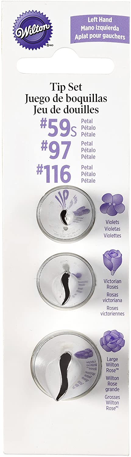 Wilton Left-Handed Petal Tip Set, Set of 3