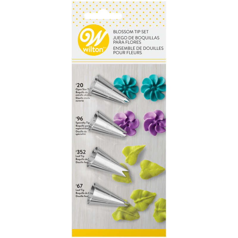 BLOSSOM DECORATING TIP SET, 4-PIECE