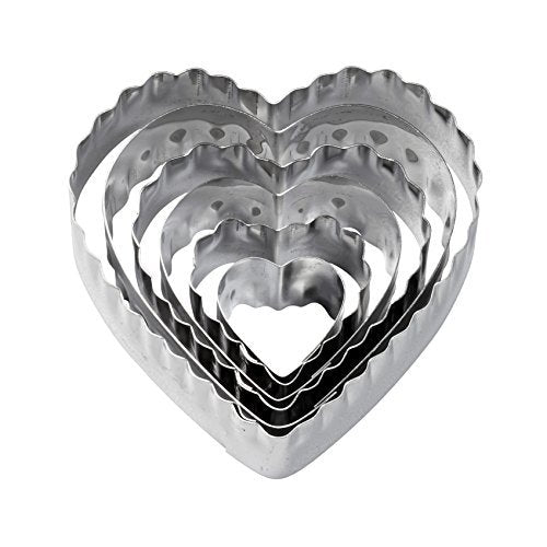 6-Piece Nesting Fondant Double Sided Cut Out Cutters, Hearts