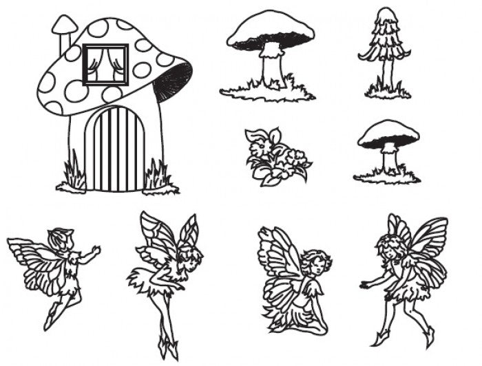 PATCHWORK FAIRIES & TOADSTOOLS  CUTTER