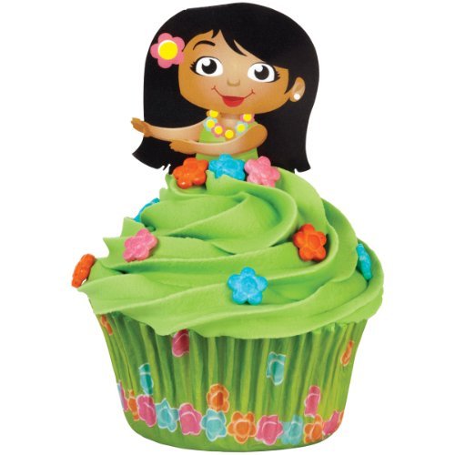 CUPCAKE DEC SET HULA GRL