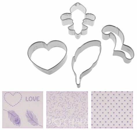 ROMANCE FONDANT CUT OUT PATTERN SET