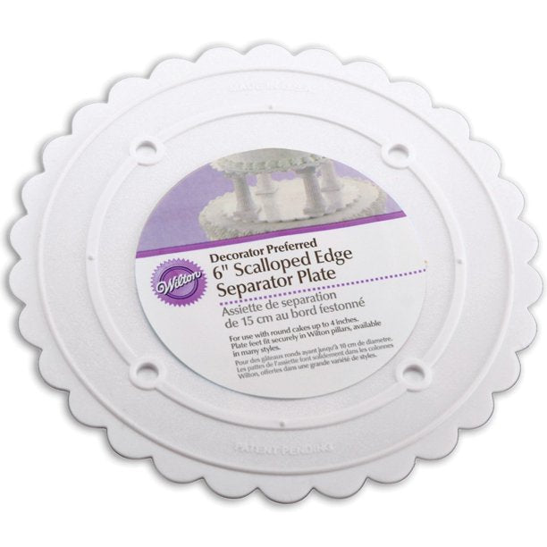 SEPERATOR PLATE SCALLOPED 6 INCH