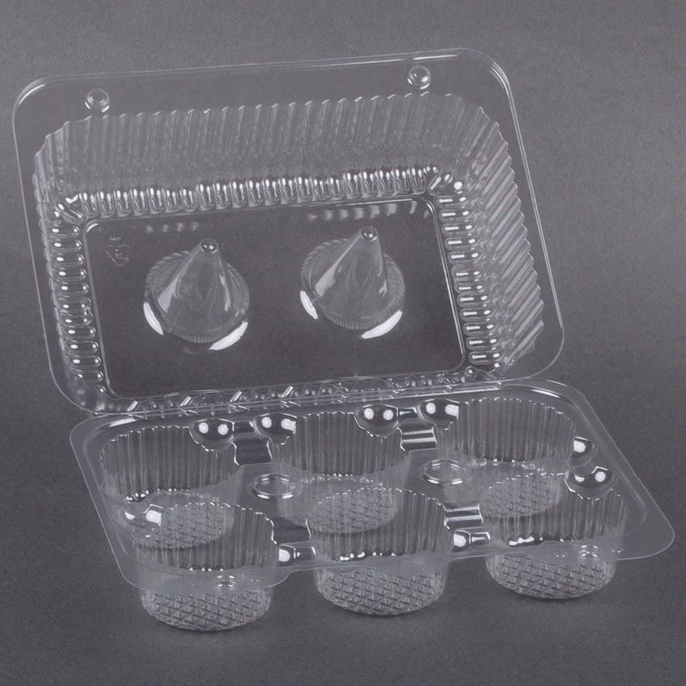 CLEAR SIX CUP CUPCAKE BOX