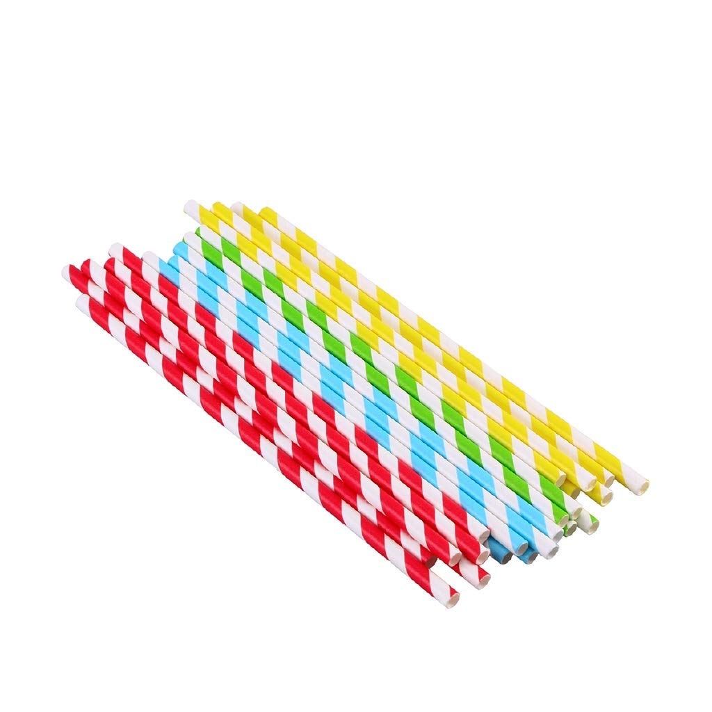 8" PAPER STRAWS PK OF 25