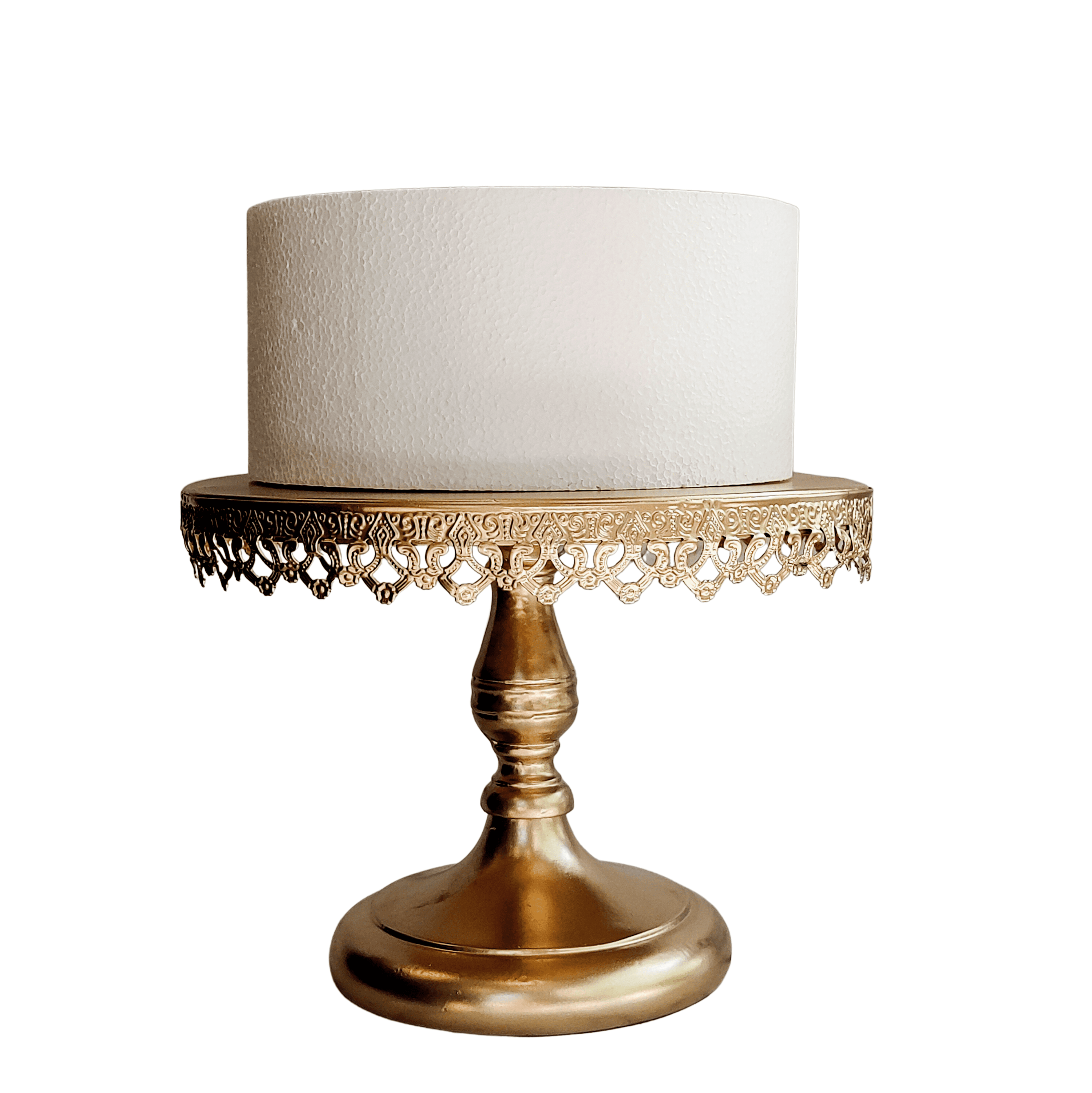 METAL BELLE CAKE STAND GOLD