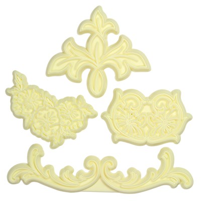 JME SCROLLS AND PANSY CUTTER SET OF 4