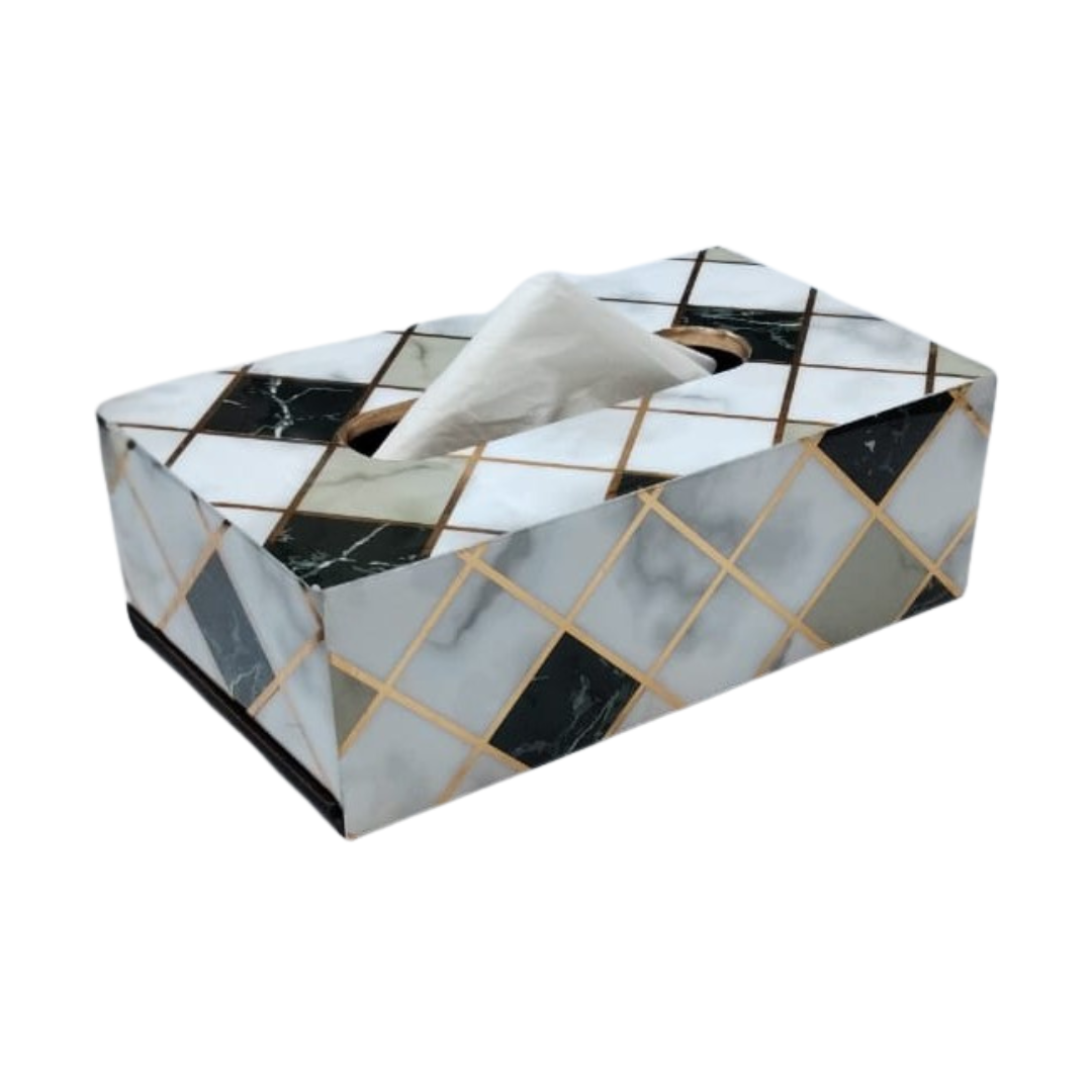 Luxury Marble Design Tissue Box Holder | Premium Decorative Tissue Case for Home & Office