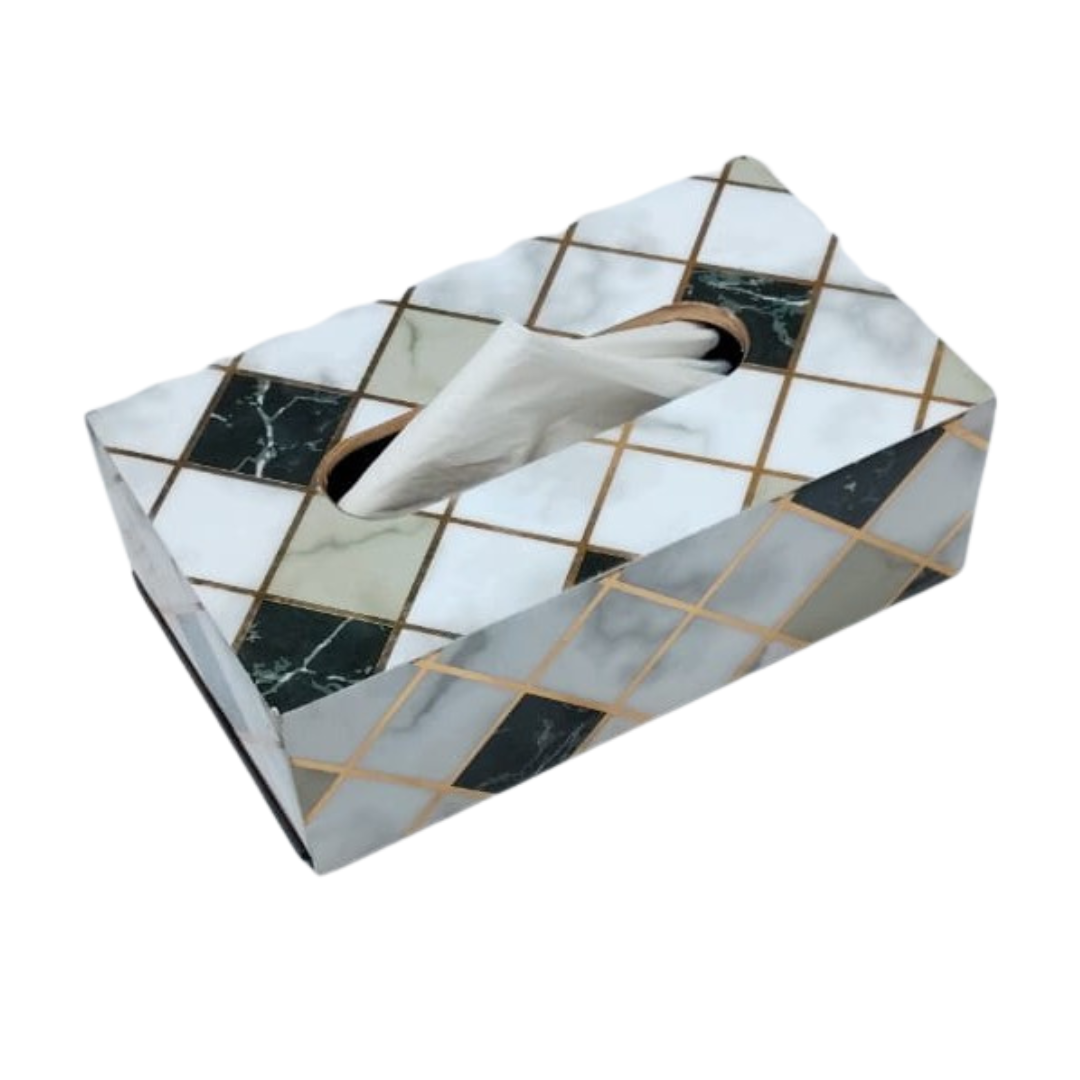 Luxury Marble Design Tissue Box Holder | Premium Decorative Tissue Case for Home & Office