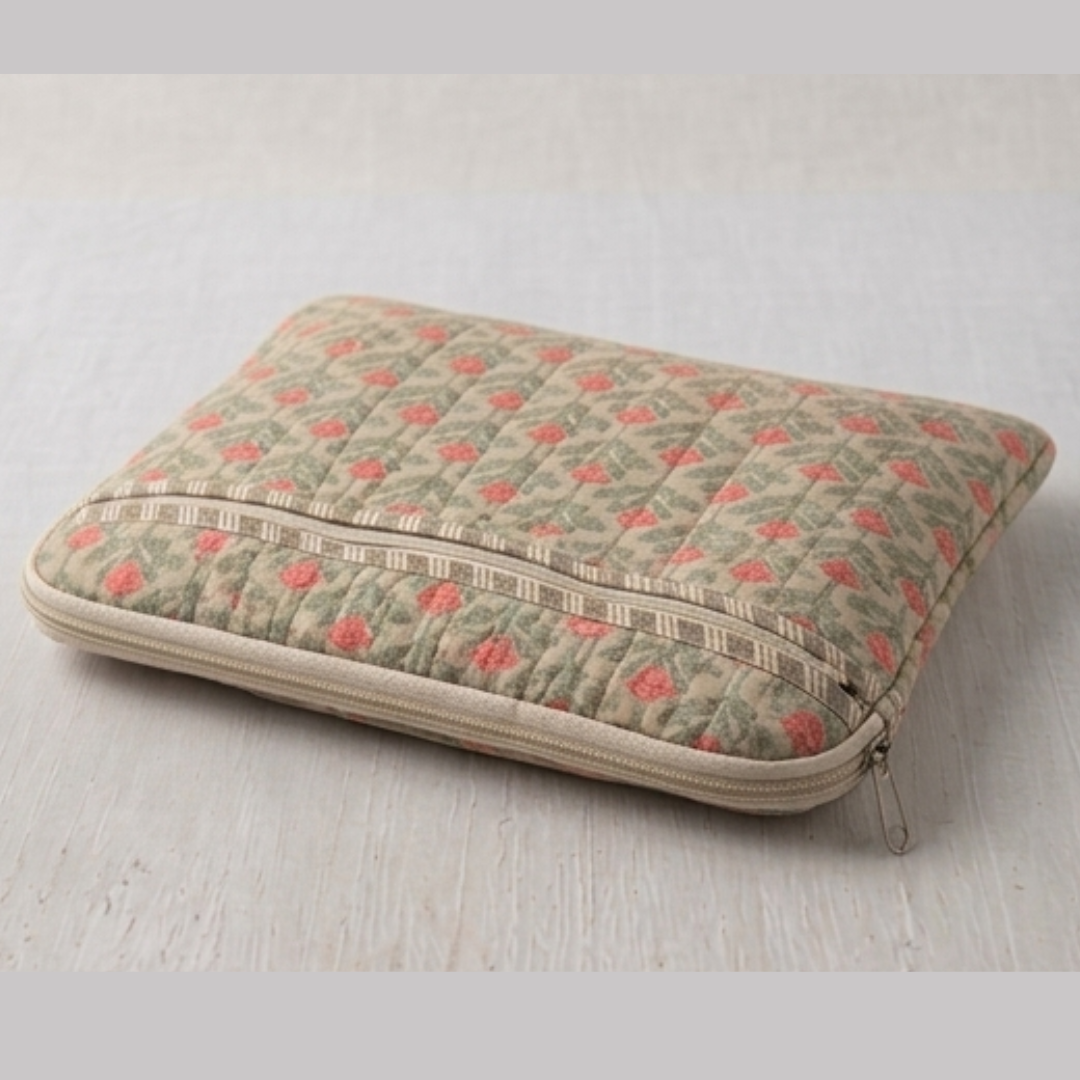 Floral Printed Quilted Laptop case