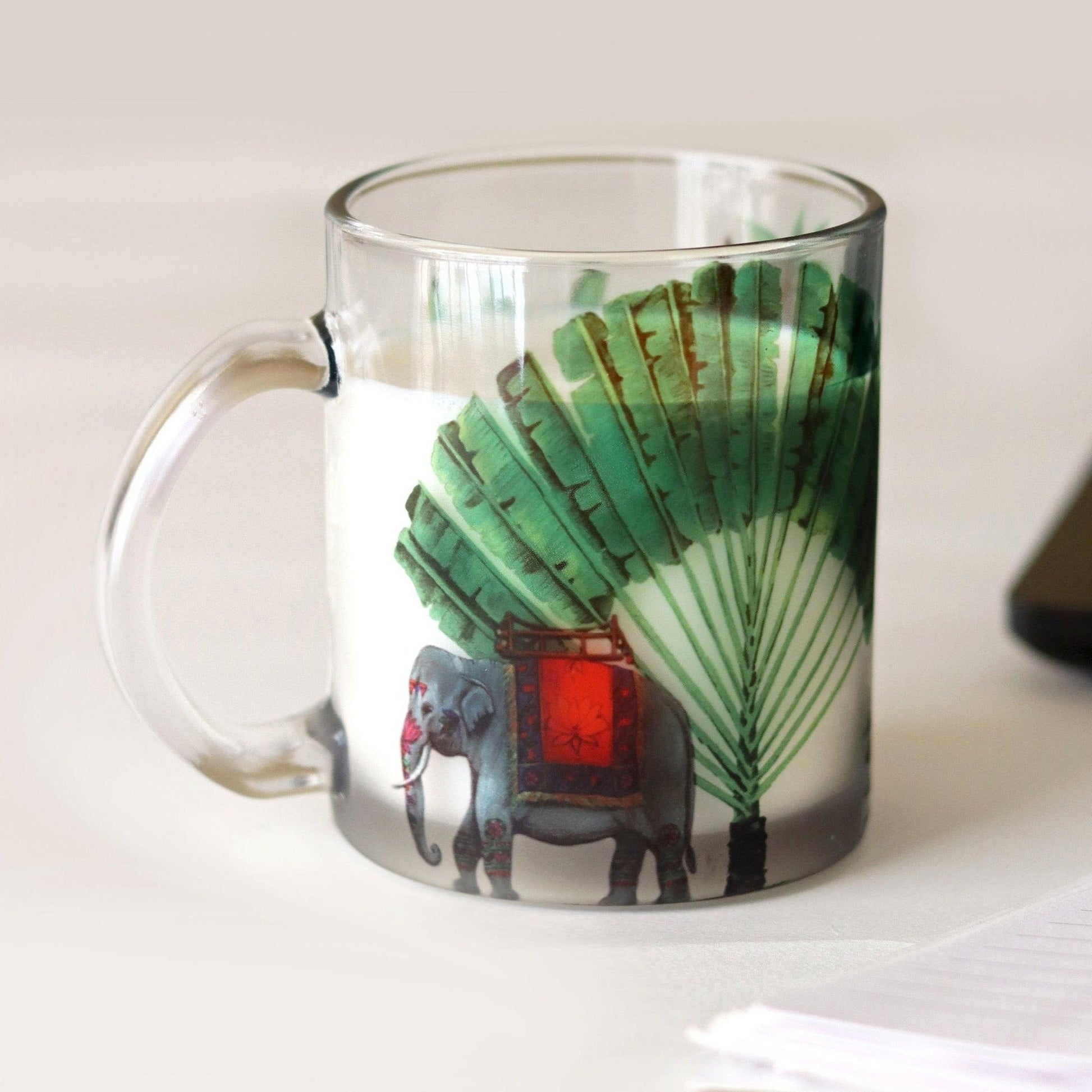 Royal Elephant Glass Mug