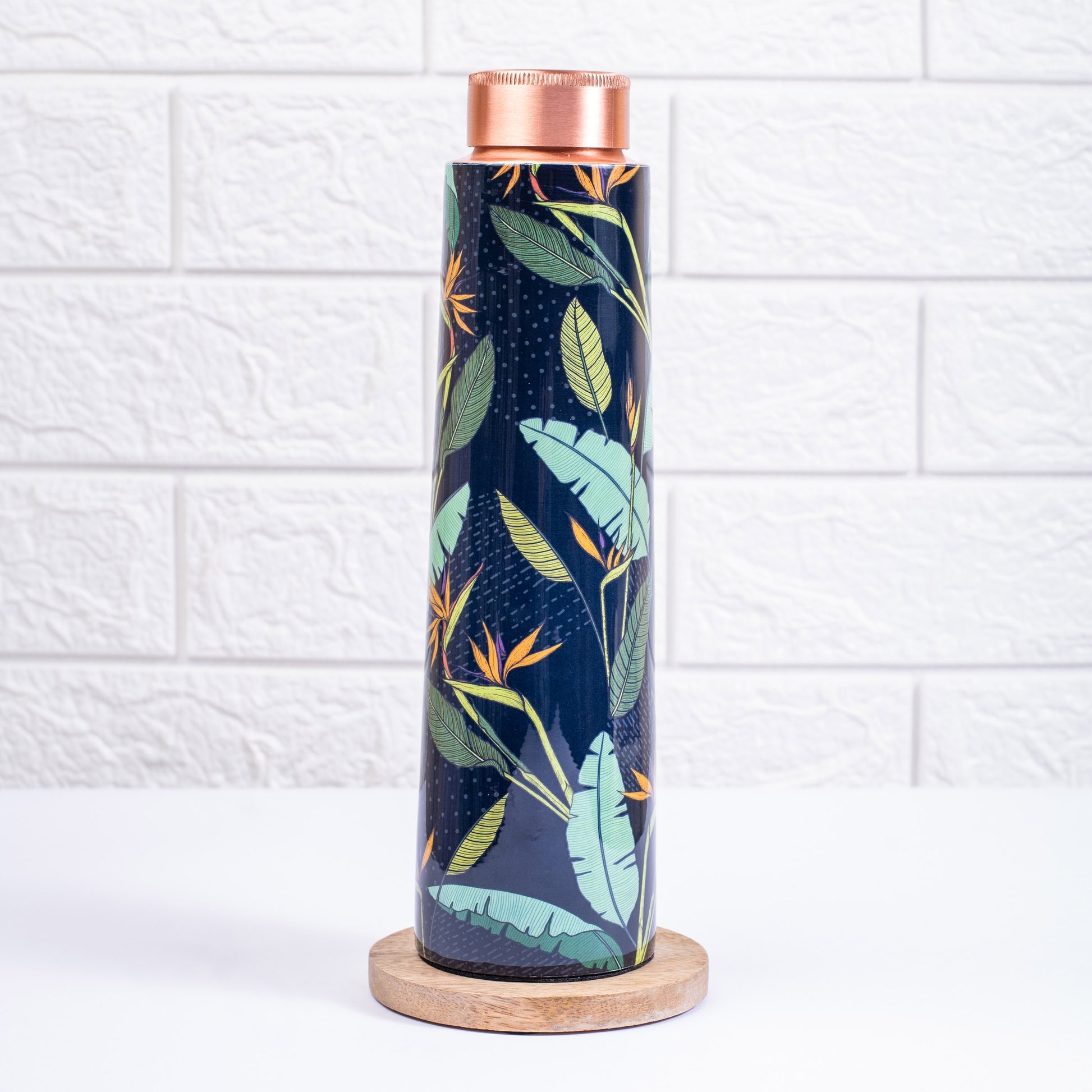 Birds Of Paradise Copper Bottle