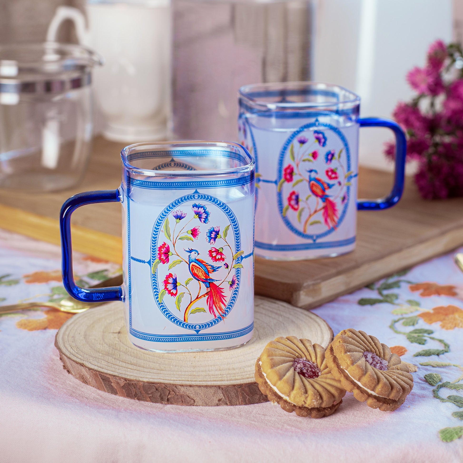 The Songbird Square Mugs Set of 2