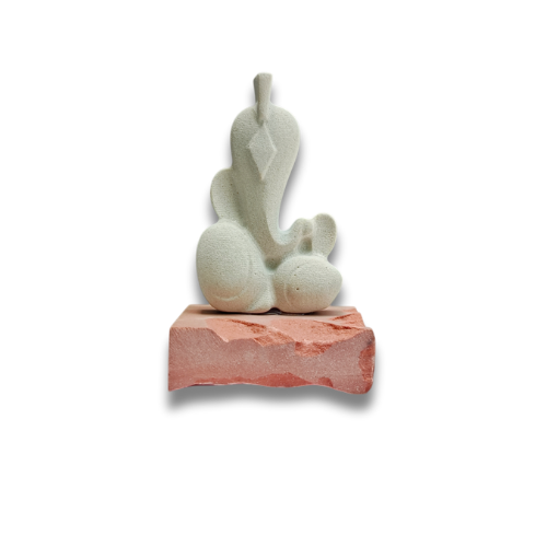LORD GANESHA ON SANDSTONE BASE