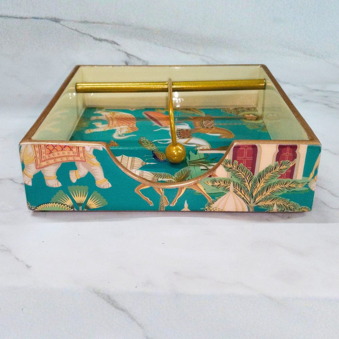 Royal Safari Handcrafted Wooden Napkin Holder