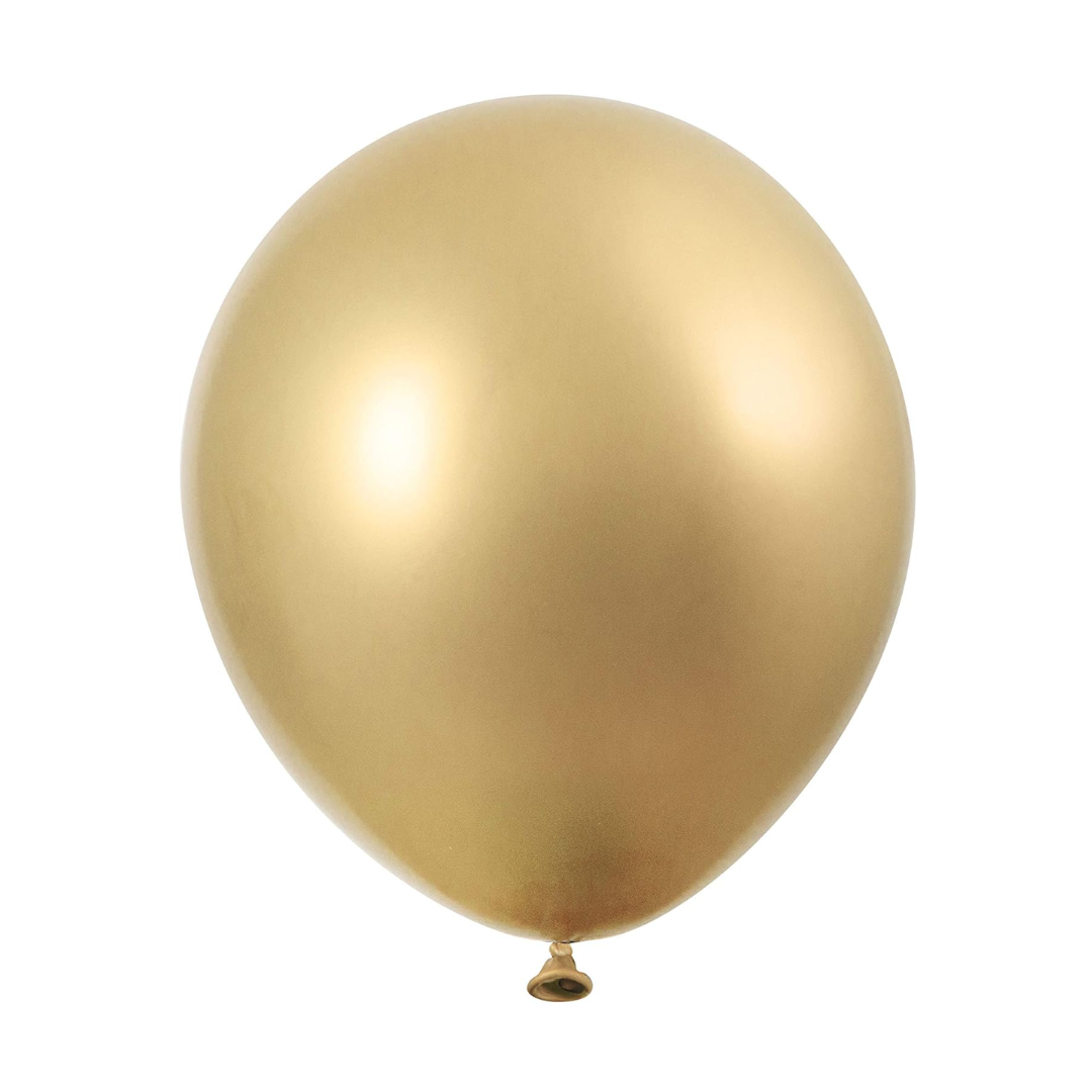 11 INCH GOLD PLATINUM BALLOONS 6/PKT
