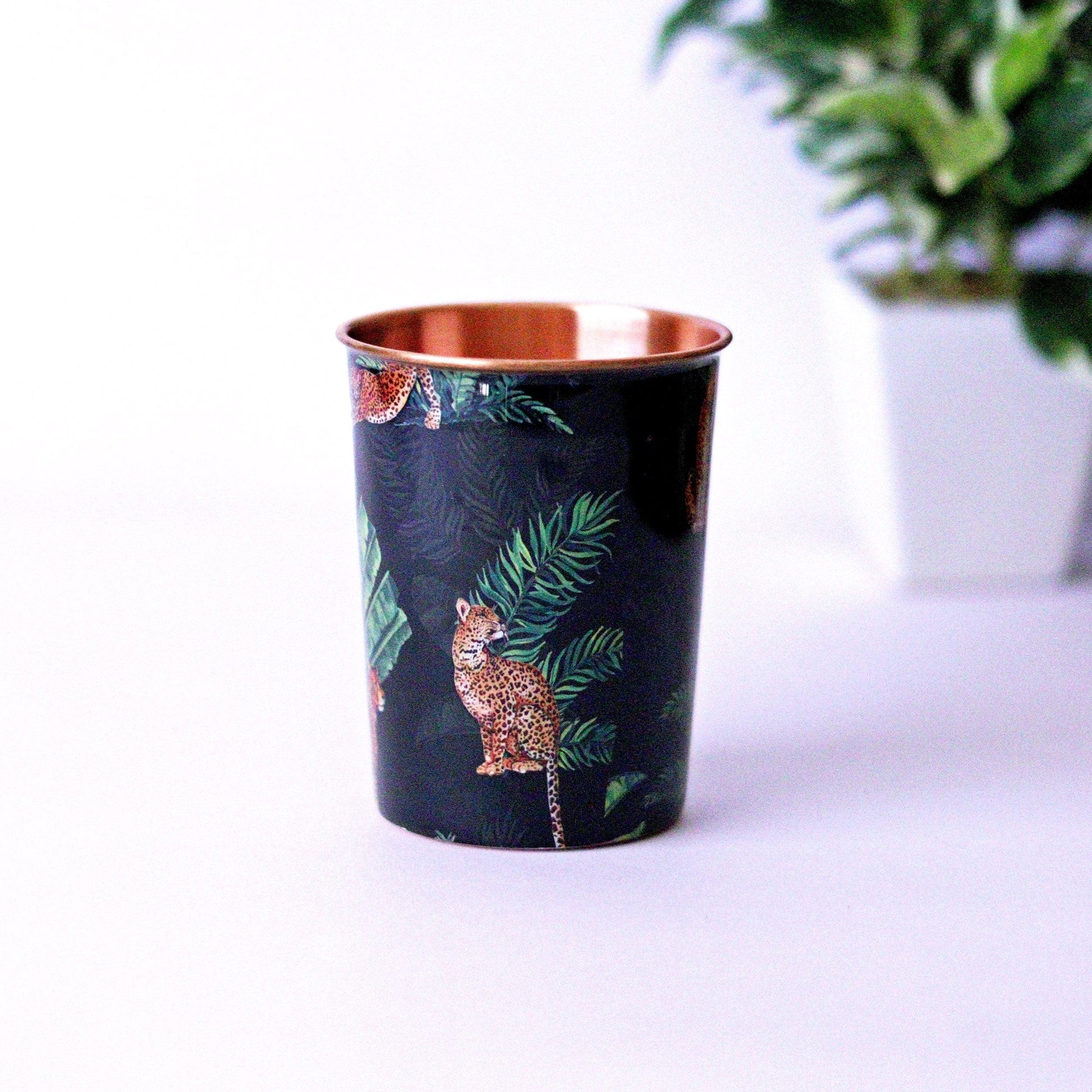 The Leopard Copper Tumbler Set of 2