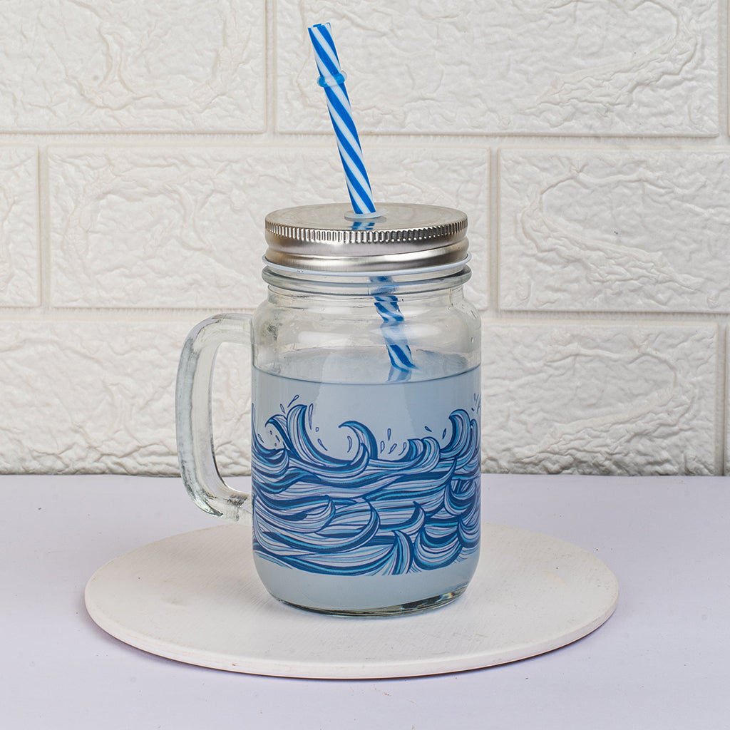 Wondrous Waves Mason Jar