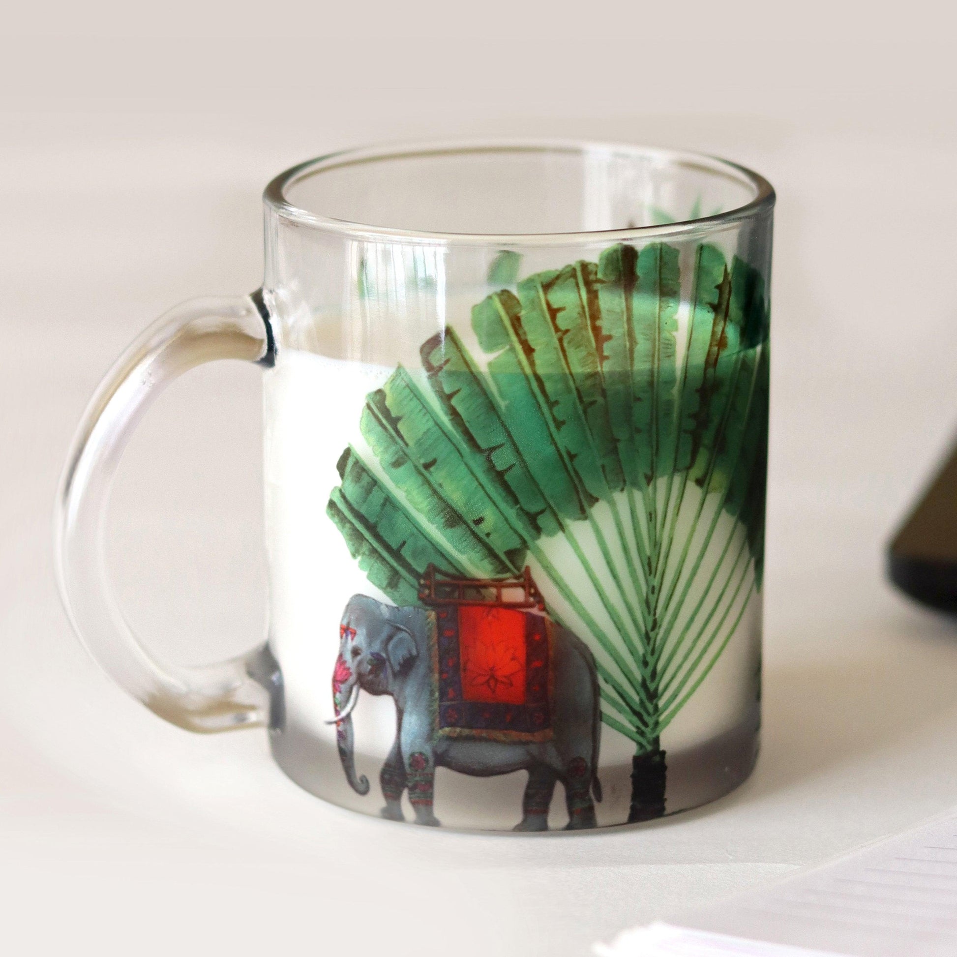 Royal Elephant Glass Mug