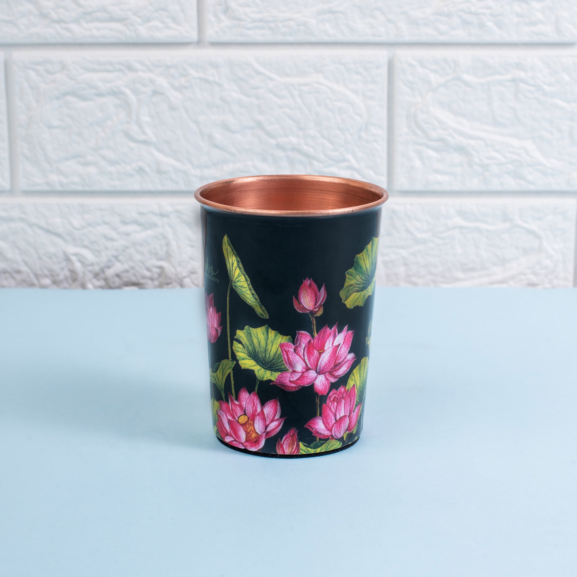 Lotus Field Copper Tumbler Set of 2