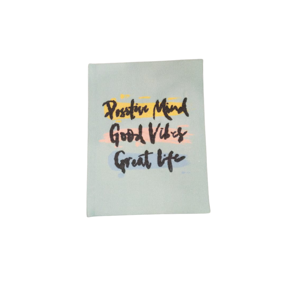 Minimalist Pastel Journal / Notebook - Positive Vibes Only - Mental Health & Wellness Stationery A4 SIZE