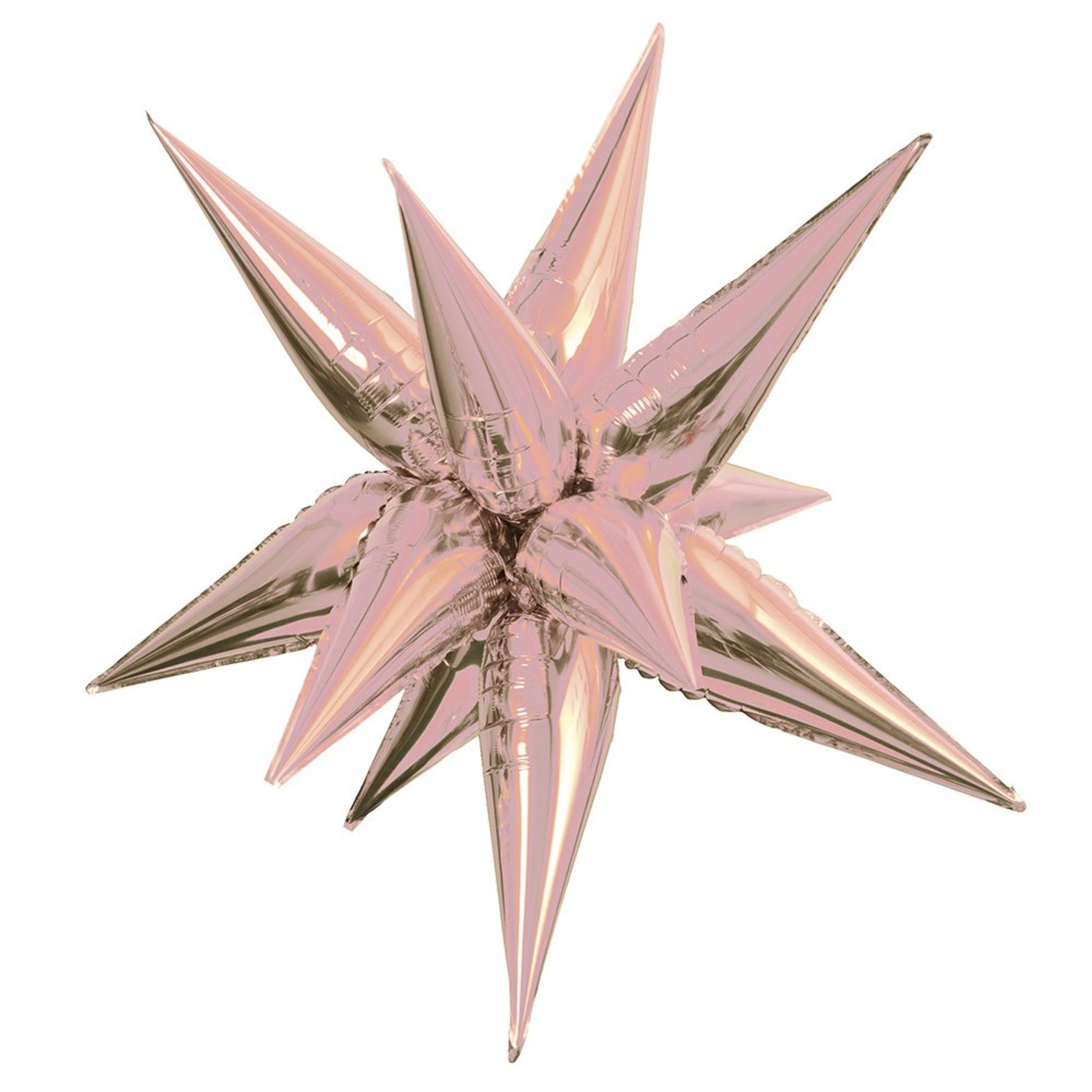 3D ROSE GOLD FOIL 12 POINT STAR BURST LARGE 27INCH 1/PKT