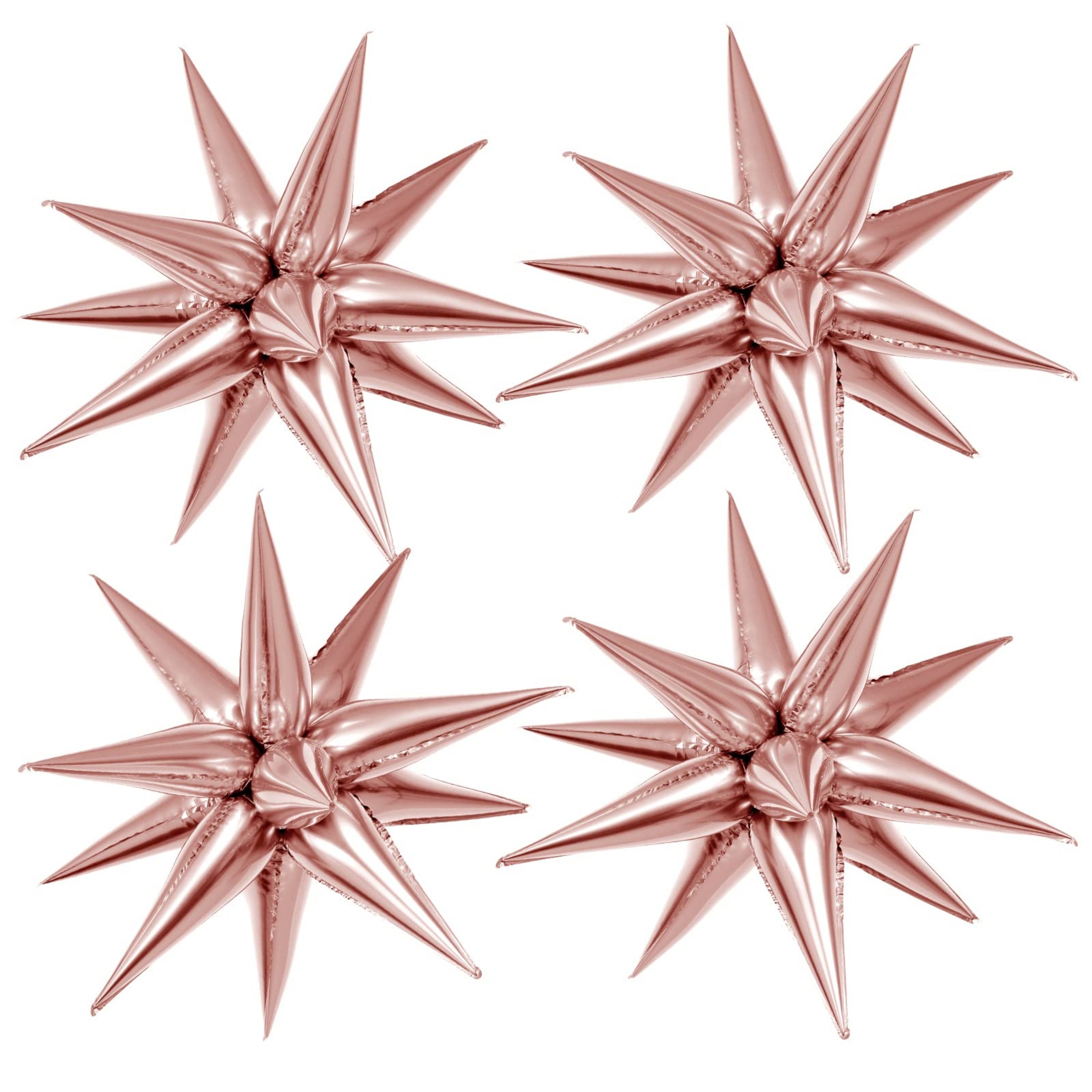 3D ROSE GOLD FOIL 12 POINT STAR BURST LARGE 27INCH 1/PKT