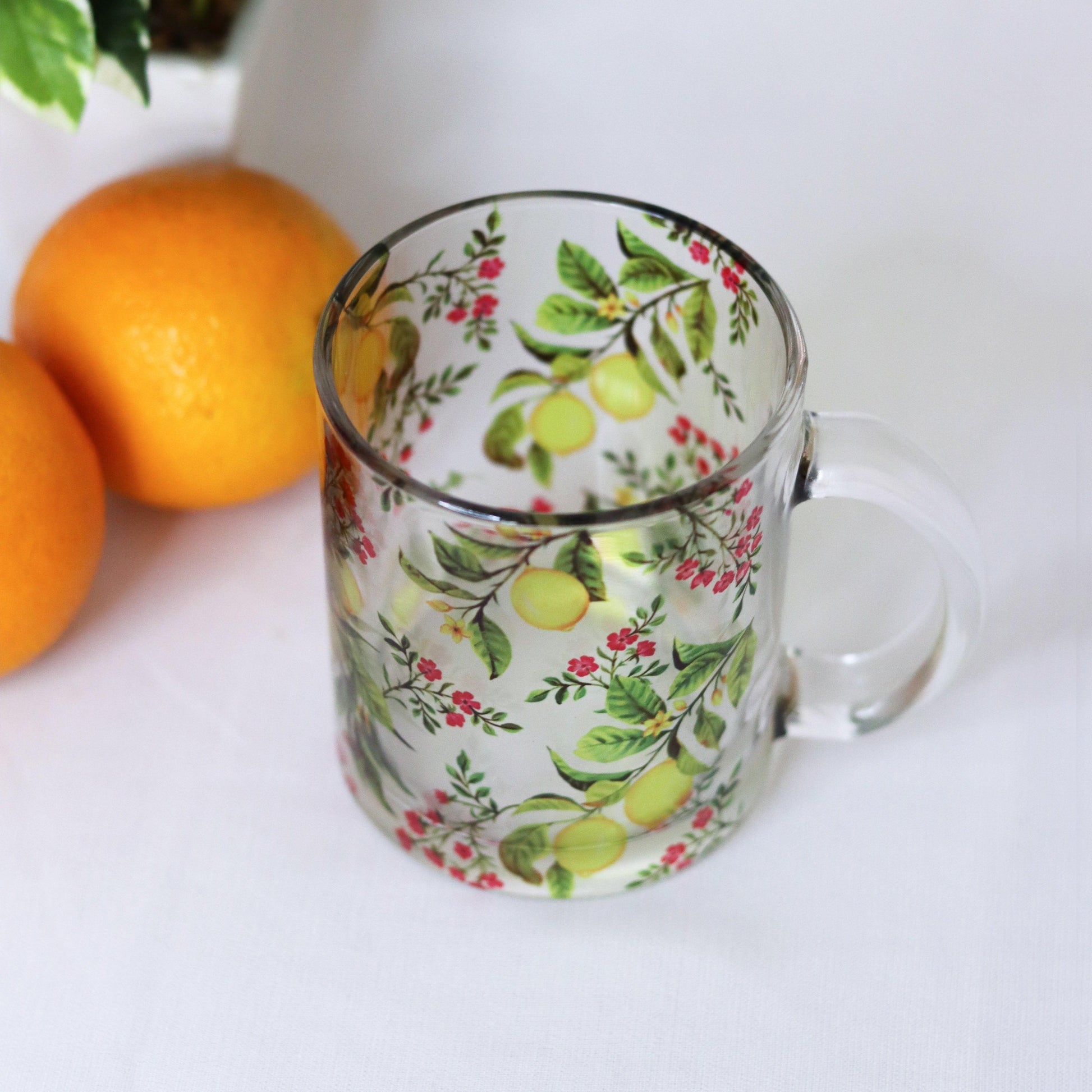 Zesty Lemon Glass Mug