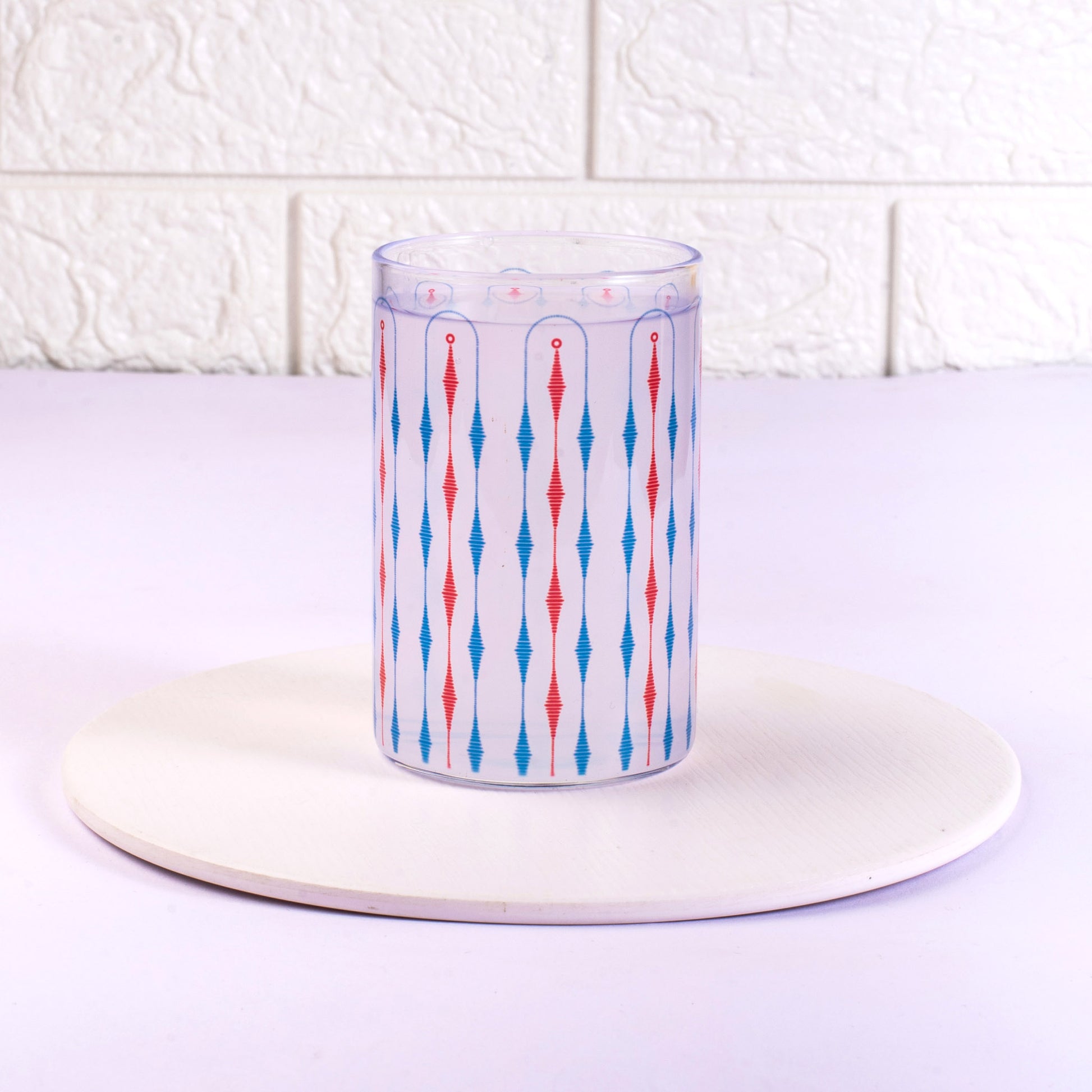 Ikhat Print Glass Tumbler Set of 4