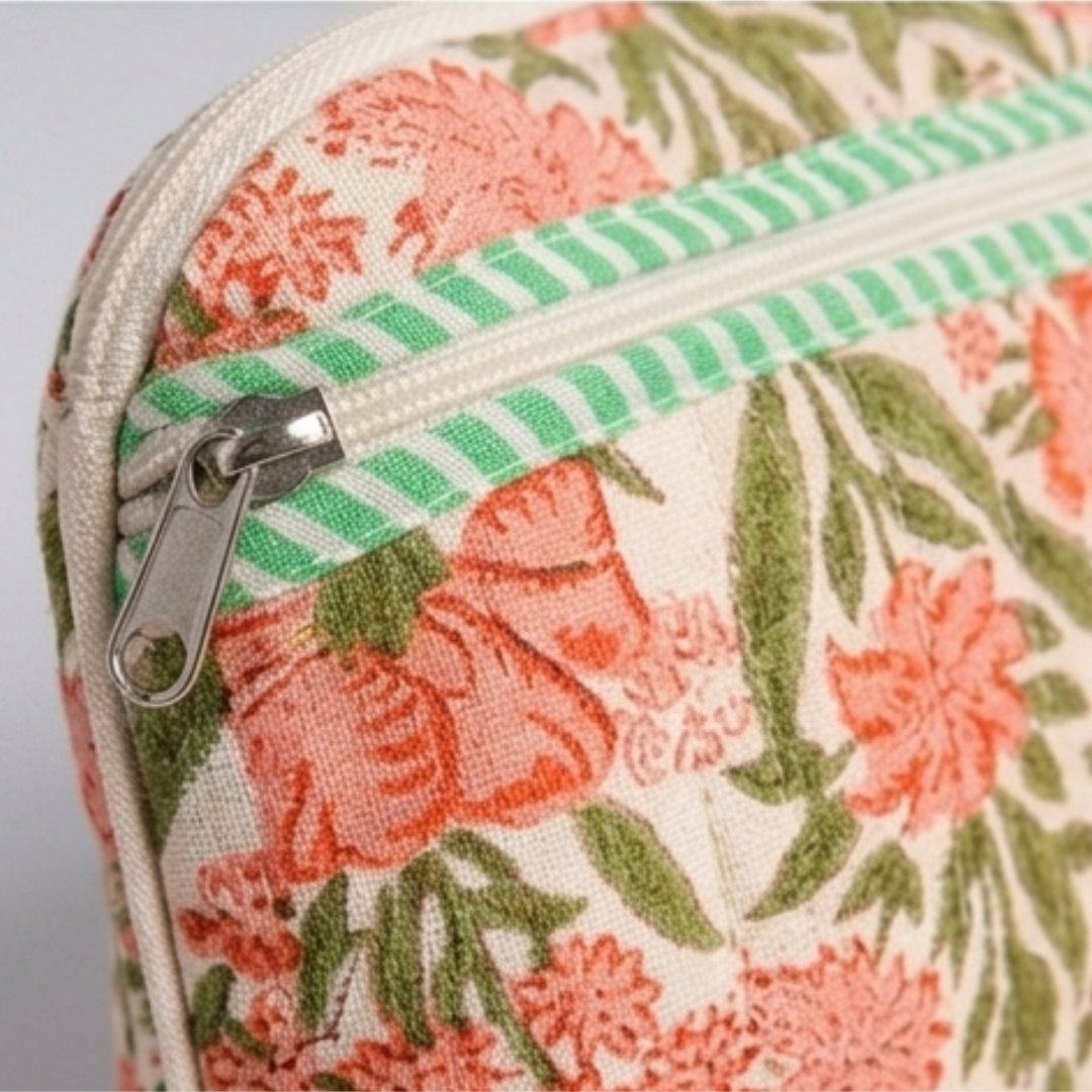 Coral Garden Quilted Laptop Case