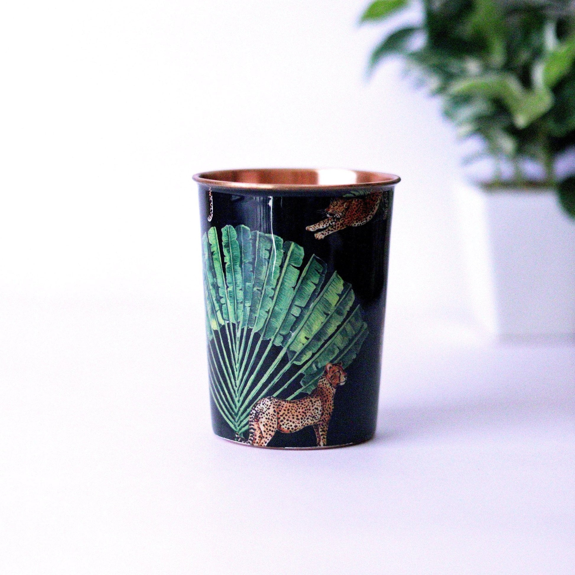 The Leopard Copper Tumbler Set of 2