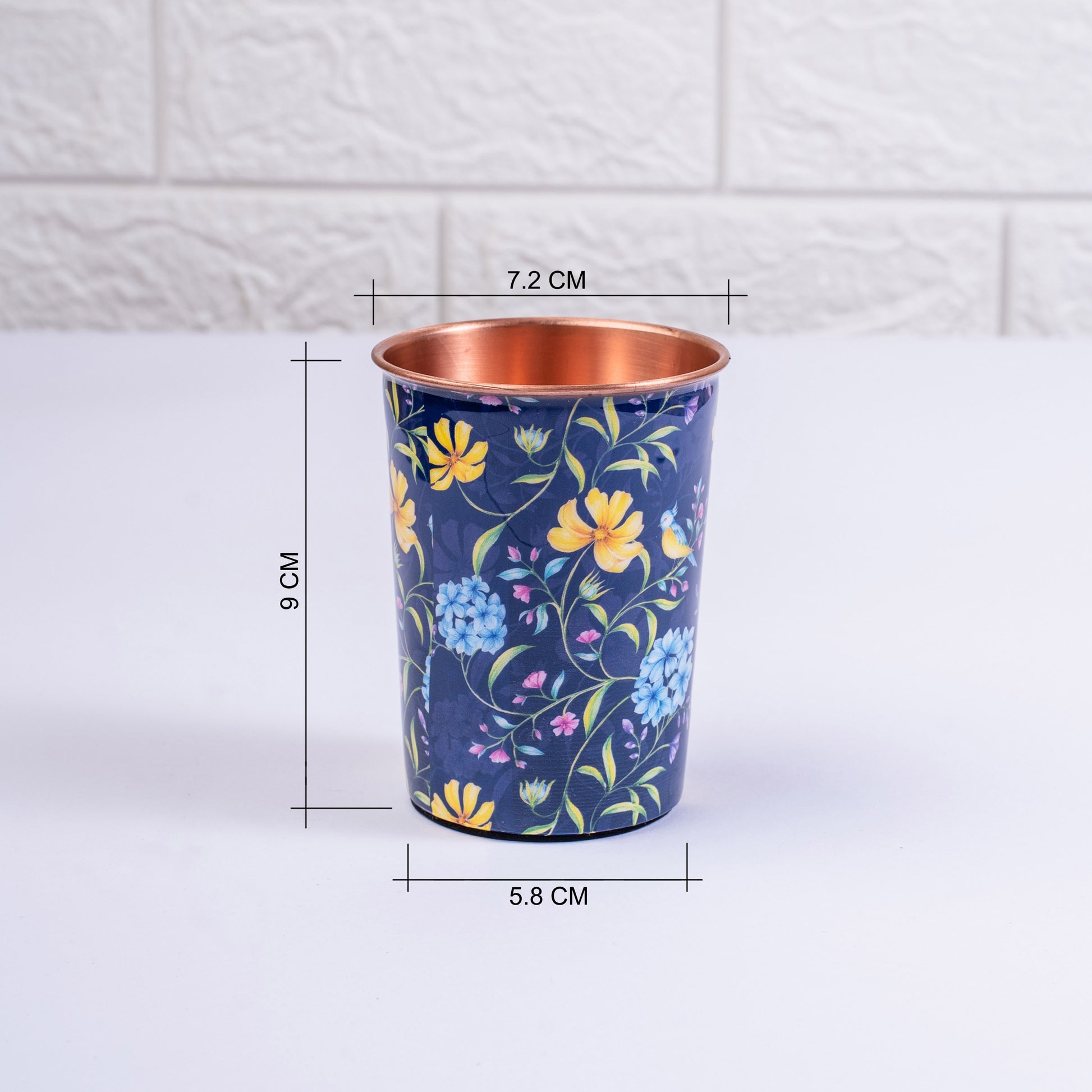 Vintage Blooms Copper Tumbler Set of 2