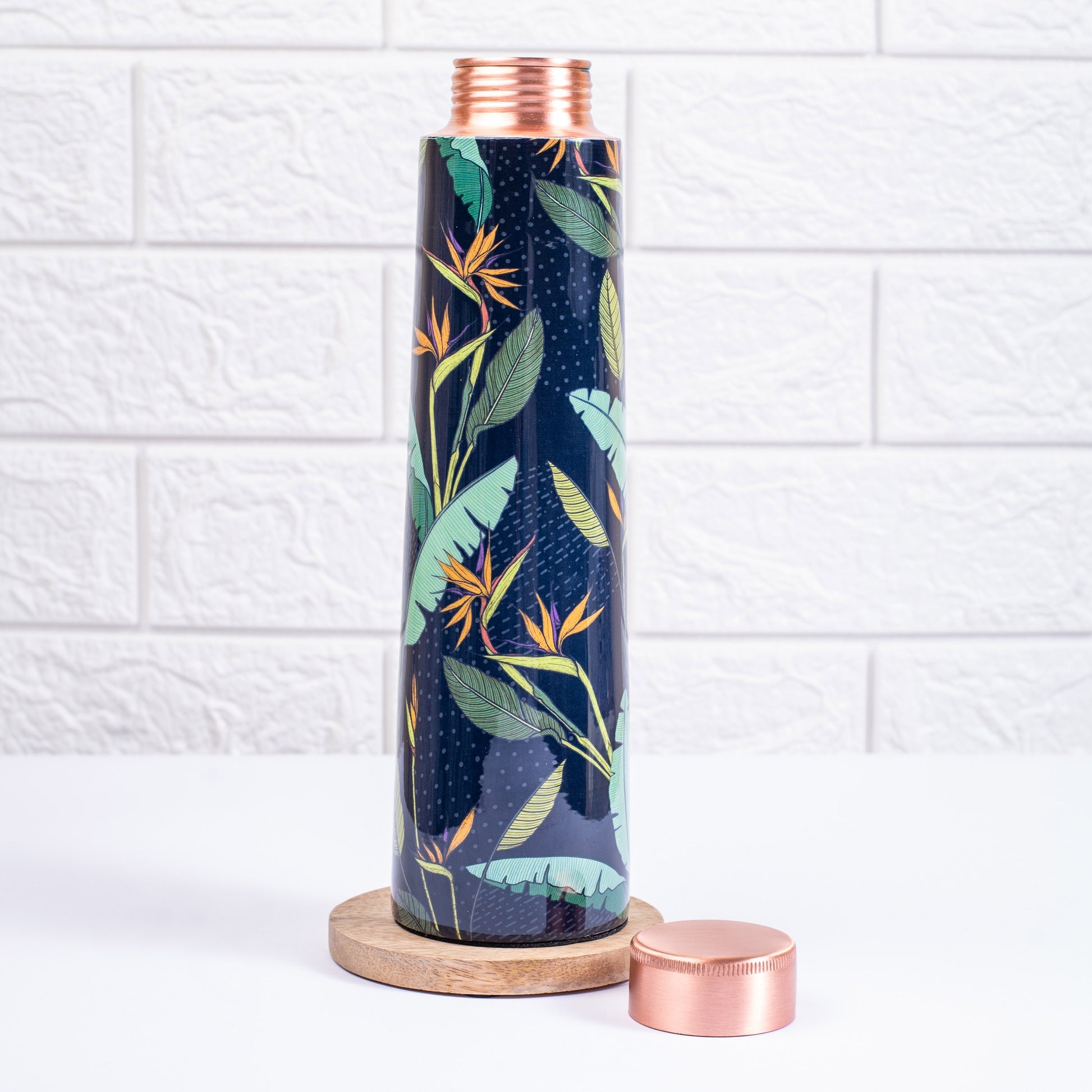 Birds Of Paradise Copper Bottle