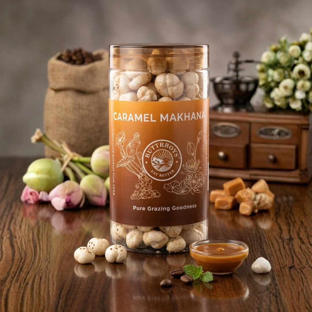 Caramel Makhana | Sweet & Crunchy Roasted Fox Nuts | Premium Healthy Snack