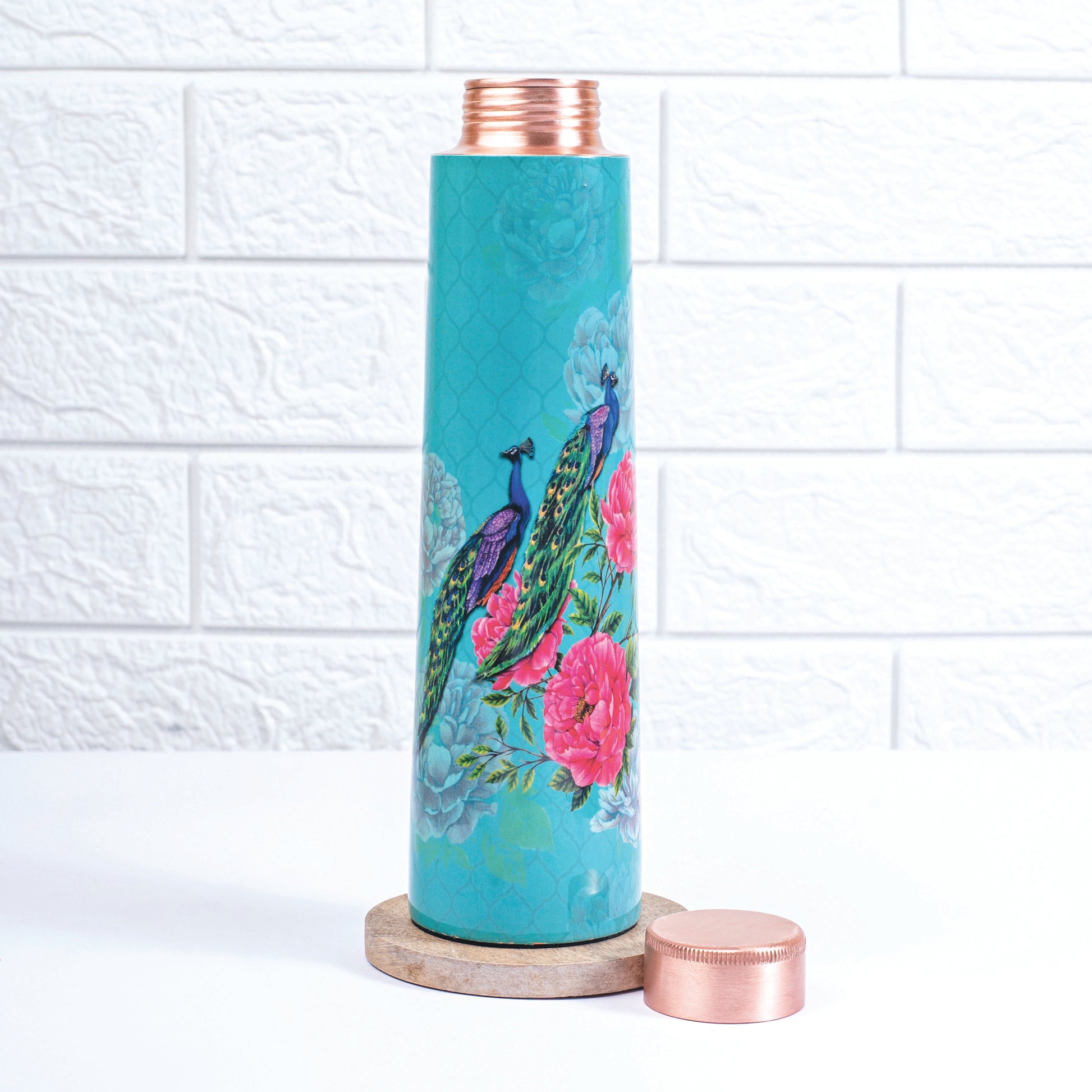 The Royal Peacock Copper Bottle