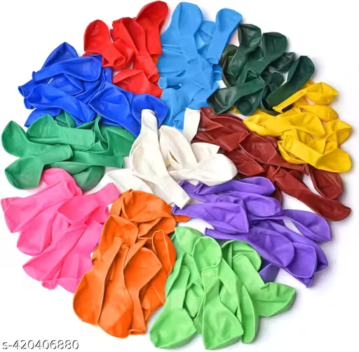 ASST COLOURED 12 INCH LATEX BALLOONS 10/PKT