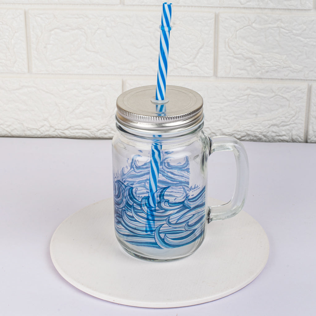 Wondrous Waves Mason Jar