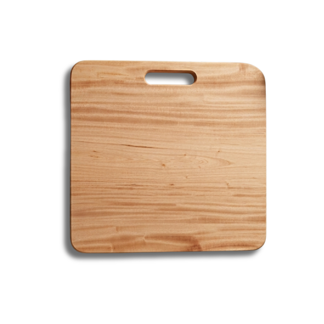 Handcrafted Premium Wooden Chopping Board – Elegant Square Serving Platter & Charcuterie Board with Built-in Handle | Durable Natural Wood Grain Cutting Board for Kitchen, Meal Prep, & Home Décor Gift