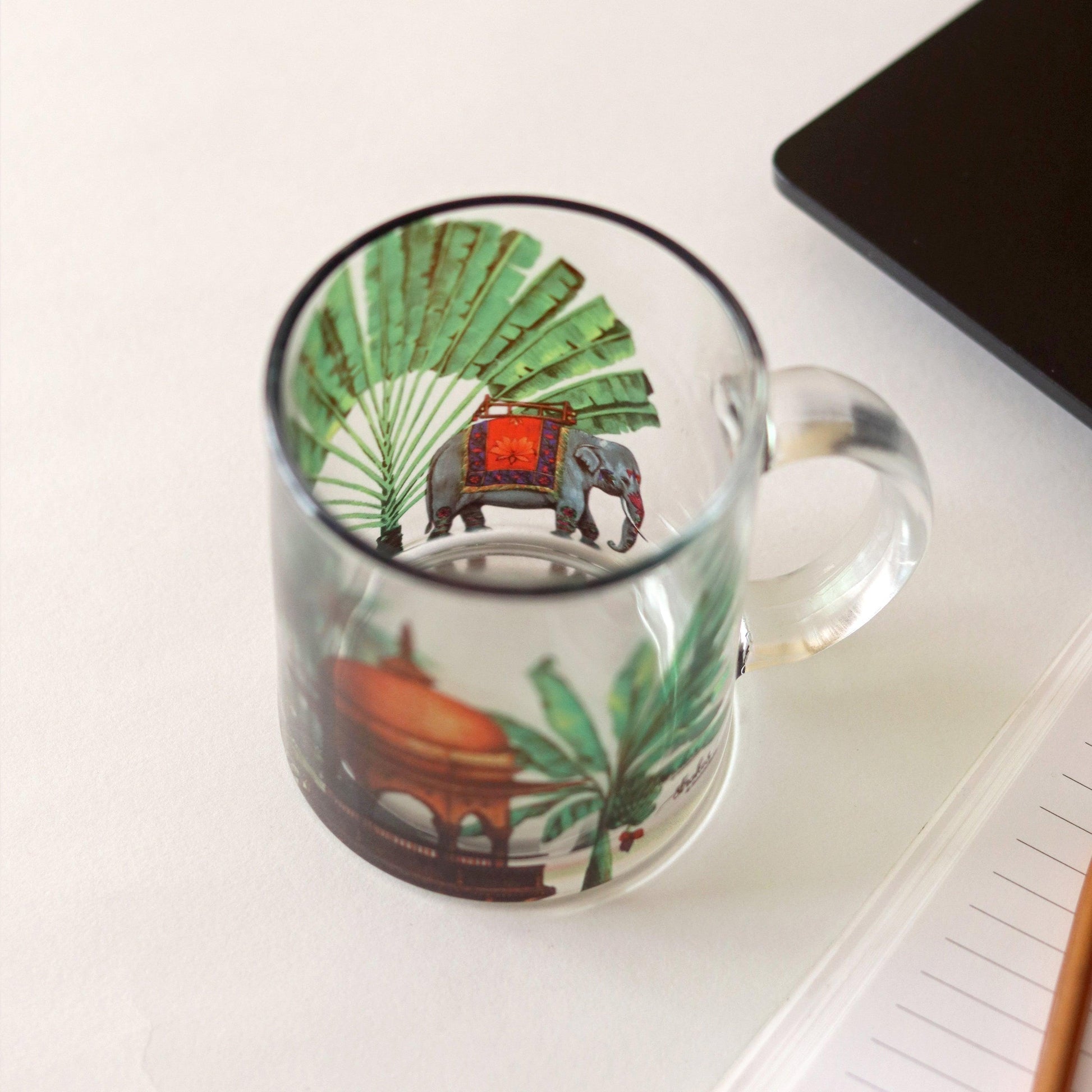 Royal Elephant Glass Mug