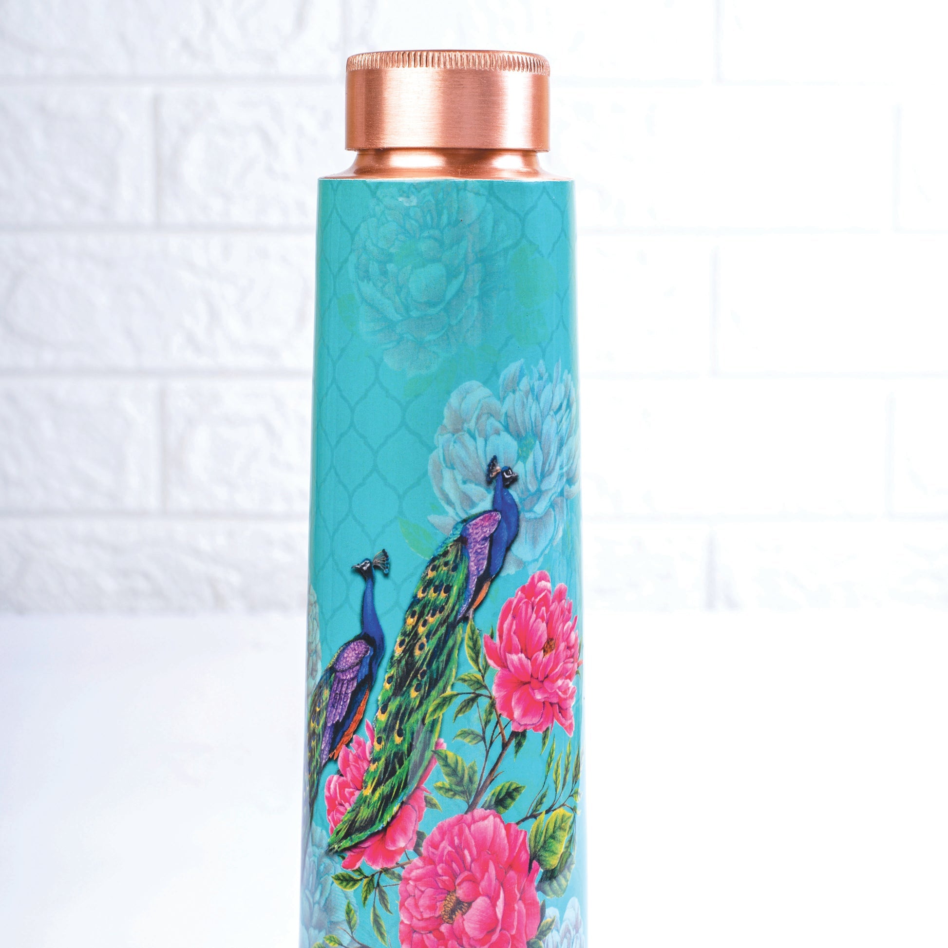 The Royal Peacock Copper Bottle