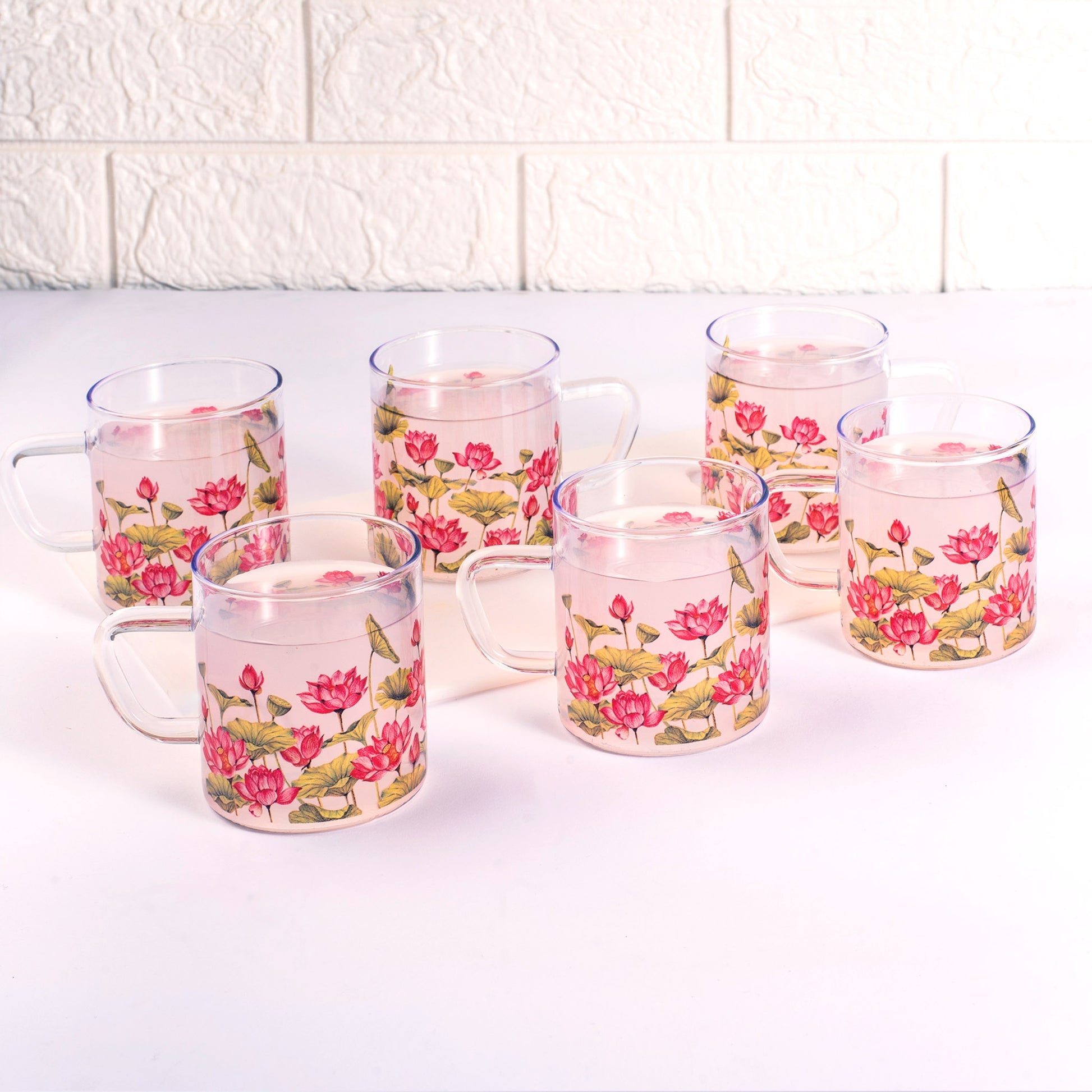 Lotus Field Cups Set of 4